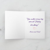 Mooie meisje volledige jurk prinses verjaardag kaart (Binnen)