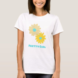 Mooie meisjes bloemen tshirt
