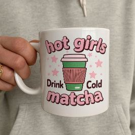 Mooie Meisjes drinken Matcha Mok Matcha Koffiemokk