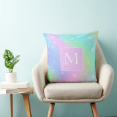Mooie meisjes gepersonaliseerde monogram initiaal kussen (Stoel)