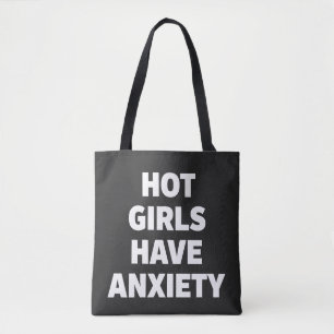 Mooie Meisjes Hebben Angst Grappig Mentale Gezondh Tote Bag