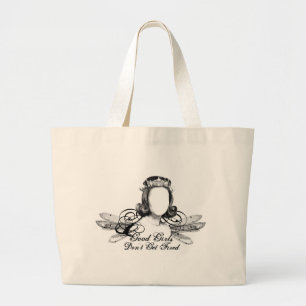Mooie meisjes krijgen geen ruzie grote tote bag