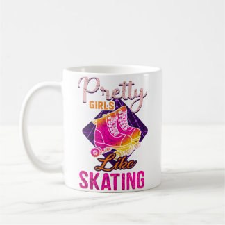 Mooie Meisjes Leren Schaatsen Roller Skating Grapp Koffiemok
