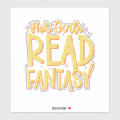 mooie meisjes lezen fantasie sticker (Vel)