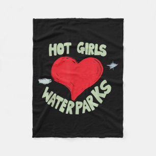 Mooie Meisjes Liefhebben Waterparken Hart Pijl Fleece Deken