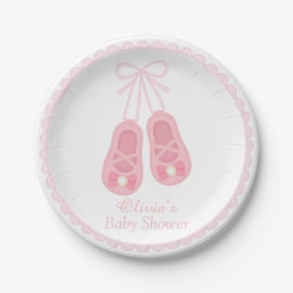 Mooie Meisjes Schoenen Ballerina Baby Shower Benod Papieren Bordje
