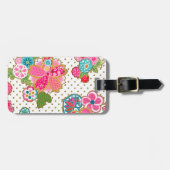 Mooie meisjes trendy Japanse lentesbloem Bagagelabel (Voorkant horizontaal)
