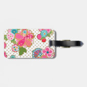 Mooie meisjes trendy Japanse lentesbloem Bagagelabel (Achterkant horizontaal)