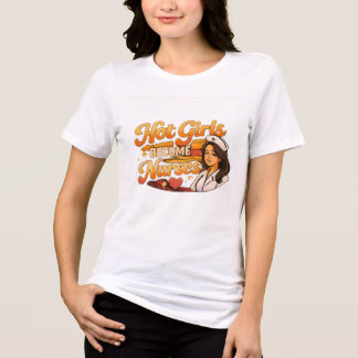 Mooie Meisjes Worden Verpleegsters Grappig Verplee Tri-Blend Shirt