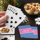 Mooie Meisjesachtige Aangepaste Monogram Beginlett Pokerkaarten (Insitu)