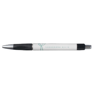 Mooie Meisjesachtige Aqua Lint Boog Custom Pen