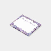 Mooie meisjesachtige bloemenrand pastel boho aange post-it® notes (Schuin)