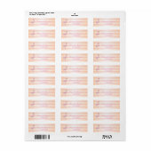 Mooie meisjesachtige gestreepte, roze flamingo adr etiket (Full Sheet)