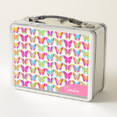 Mooie Meisjesachtige Meerkleurige Regenboog Vlinde (Achterkant)