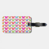 Mooie Meisjesachtige Meerkleurige Regenboog Vlinde Bagagelabel (Achterkant horizontaal)