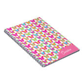 Mooie Meisjesachtige Meerkleurige Regenboog Vlinde Notitieboek (Rechterzijde)