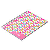 Mooie Meisjesachtige Meerkleurige Regenboog Vlinde Notitieboek (Linkerzijde)