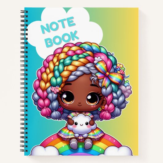 Mooie meisjesachtige notebook ontwerp/ Chibi  Notitieboek (Voorkant)