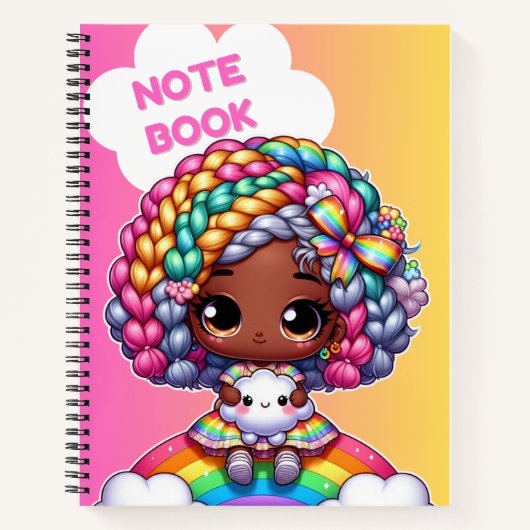 Mooie meisjesachtige notebook ontwerp/ Chibi  Notitieboek (Voorkant)