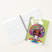 Mooie meisjesachtige notebookontwerp/ Chibi  Notitieboek (Binnen)