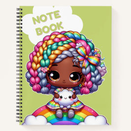 Mooie meisjesachtige notebookontwerp/ Chibi Notitieboek