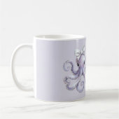 Mooie Meisjesachtige Paarse Octopus Koffiemok (Links)