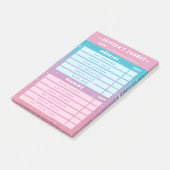 Mooie Meisjesachtige Roze Blauwe Glitters Kinderen Post-it® Notes (Schuin)