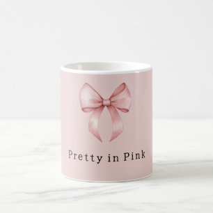 Mooie Meisjesachtige Roze Strik Koffiemok