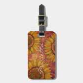 Mooie meisjesachtige rustieke boho-houten mooie zo bagagelabel (Voorkant verticaal)