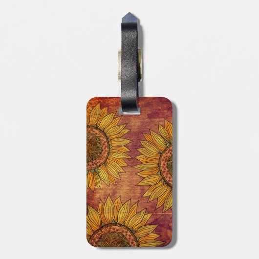 Mooie meisjesachtige rustieke boho-houten mooie zo bagagelabel (Achterkant verticaal)