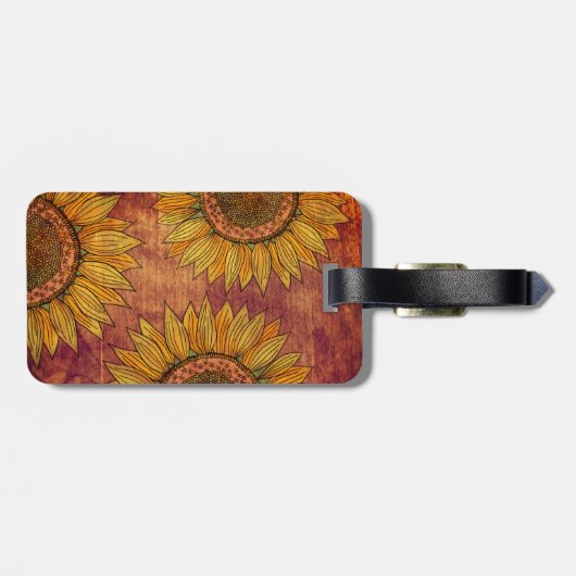 Mooie meisjesachtige rustieke boho-houten mooie zo bagagelabel (Achterkant horizontaal)