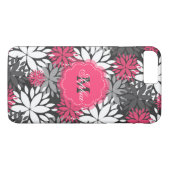 Mooie meisjesachtige trendy monogram bloempatroon Case-Mate iPhone case (Achterkant (Horizontaal))