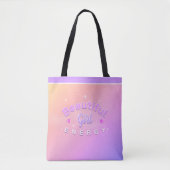 Mooie Meisjesenergie Gebogen Tekst Tote Bag (Voorkant)