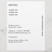 Mooie meisjesicoon paars haar Kapsalon branding Flyer (Achterkant)