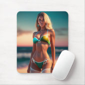 Mooie meisjespoot in de bikini-Muismat Muismat (Met muis)