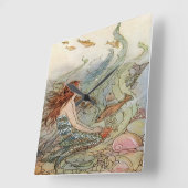  mooie meisjesZeemeermin onder het Zee Vierkante Klok (Hoek)