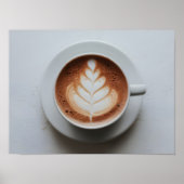 Mooie Melkschuim Latte Art op Hot Cocoa Poster (Voorkant)