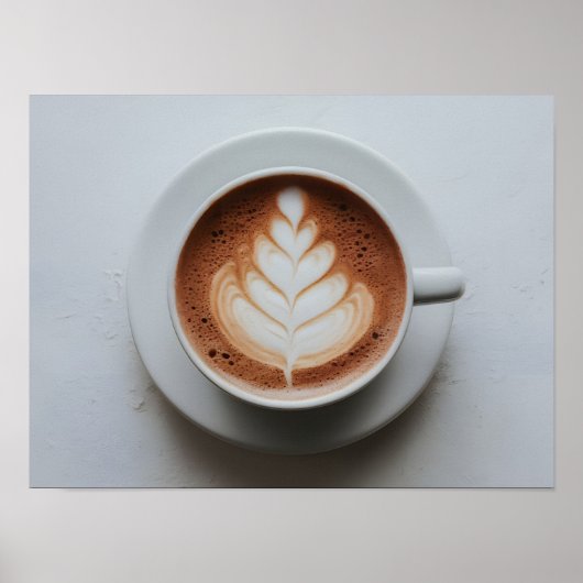Mooie Melkschuim Latte Art op Hot Cocoa Poster (Voorkant)