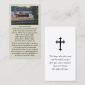 Mooie Memorial begrafenisboot Kaart Visitekaartje (Voorkant / Achterkant)