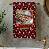 Mooie meneer en mevrouw Claus badhanddoek Bad Handdoek