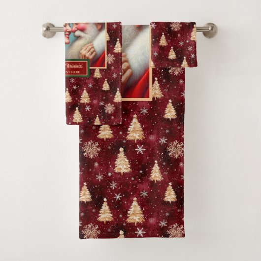 Mooie meneer en mevrouw Claus badhanddoek Bad Handdoek (Insitu)