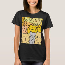 Mooie menigte kat voor casual wear dames T-shirt