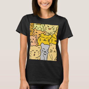 Mooie menigte kat voor casual wear dames T-shirt