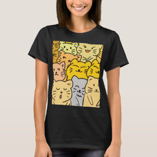 Mooie menigte kat voor casual wear dames T-shirt