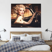 Mooie mensen trekken vrouwen terug in Converteerba Canvas Afdruk (Insitu (Slaapkamer))