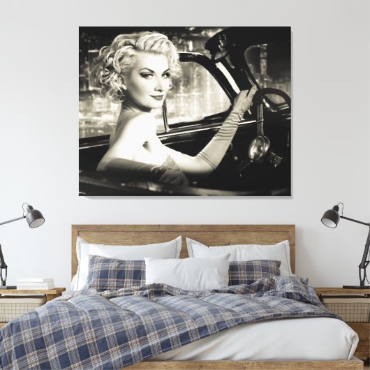 Mooie mensen trekken vrouwen terug in Converteerba Canvas Afdruk (Insitu (Slaapkamer))