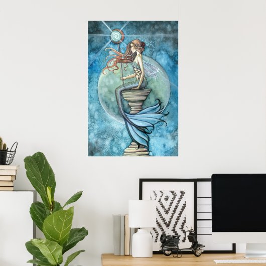 Mooie Mermaid Poster Afdrukken van Molly Harrison (Thuiskantoor)