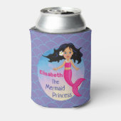Mooie Mermaid Princess onder het Zee Girls Blikjeskoeler (Blikje Achterkant)