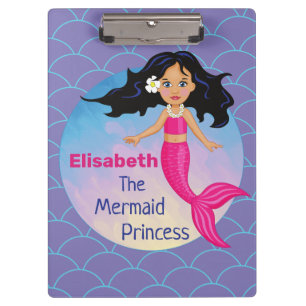 Mooie Mermaid Princess onder het Zee Girls Klembord