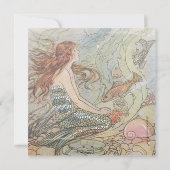 Mooie Mermaid Sweet 16 Birthday Invite Kaart (Achterkant)